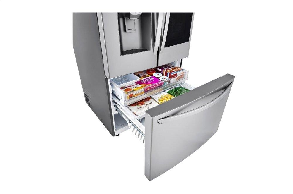 Lg LRFVC2406S 24 Cu. Ft. Smart Wi-Fi Enabled Instaview™ Door-In-Door® Counter-Depth Refrigerator With Craft Ice™ Maker