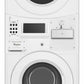 Whirlpool CET9000GQ Commercial Electric Stack Washer/Dryer, Coin Equipped White