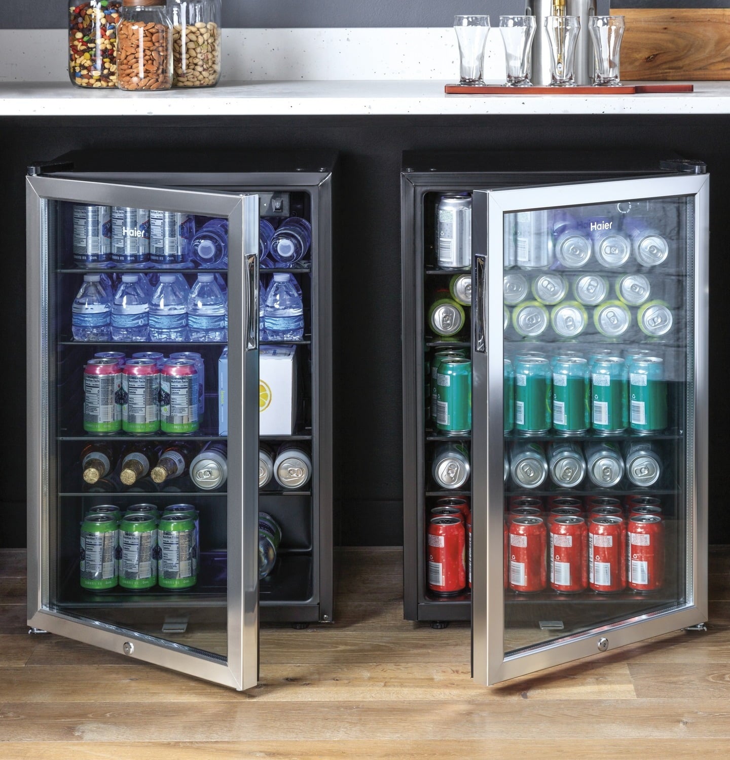 Haier HEBF100BXS 150-Can Beverage Center