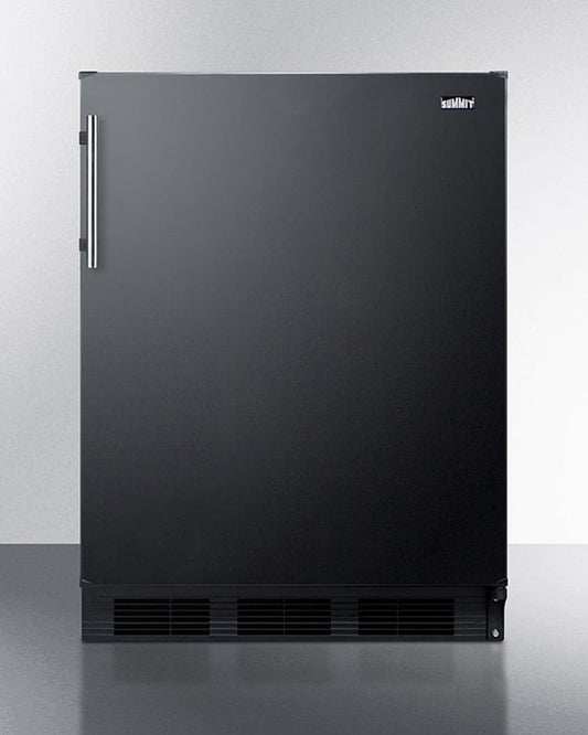 Summit FF63BKBIADA Ada Compliant Built-In Undercounter All-Refrigerator For Residential Use, Auto Defrost With Deluxe Interior And Black Exterior Finish