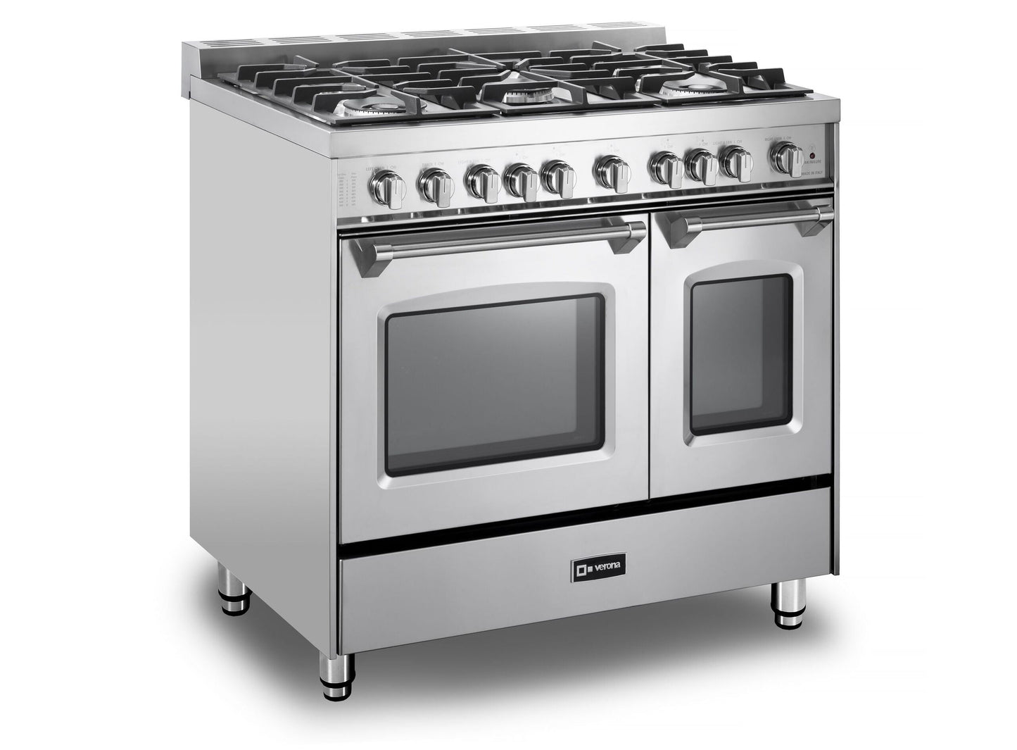 Verona VPFSGG365DSS Stainless Steel 36" Gas Double Oven Range - Prestige Series