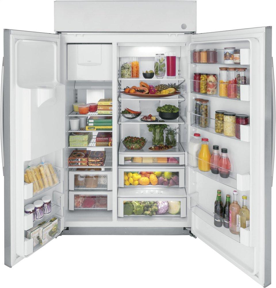 Ge Appliances PSB48YSNSS Ge Profile&#8482; Series 48" Smart Built-In Side-By-Side Refrigerator With Dispenser