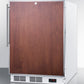 Summit VT65ML7BIFRADA Commercial Ada Compliant Built-In Medical All-Freezer With Lock, Capable Of -25 C Operation; Door Accepts Slide-In Panels
