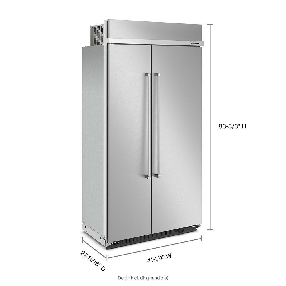 Kitchenaid KBSN702MPS 25.5 Cu Ft. 42" Built-In Side-By-Side Refrigerator With Printshield™ Finish