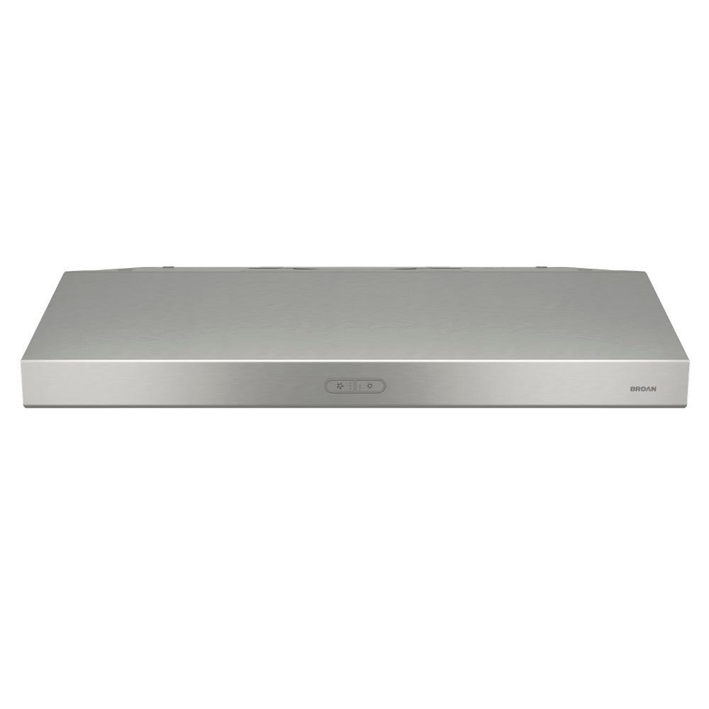 Broan BCDF136SS Broan® Glacier 36-Inch Convertible Under-Cabinet Range Hood, 375 Max Blower Cfm, Stainless Steel