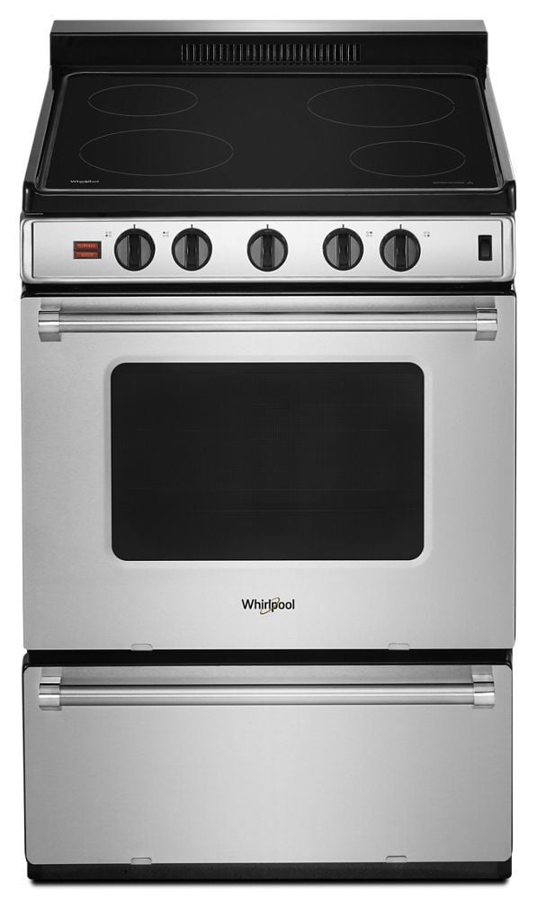 Whirlpool WFE500M4HS 24-Inch Freestanding Electric Range With Upswept Spillguard Cooktop