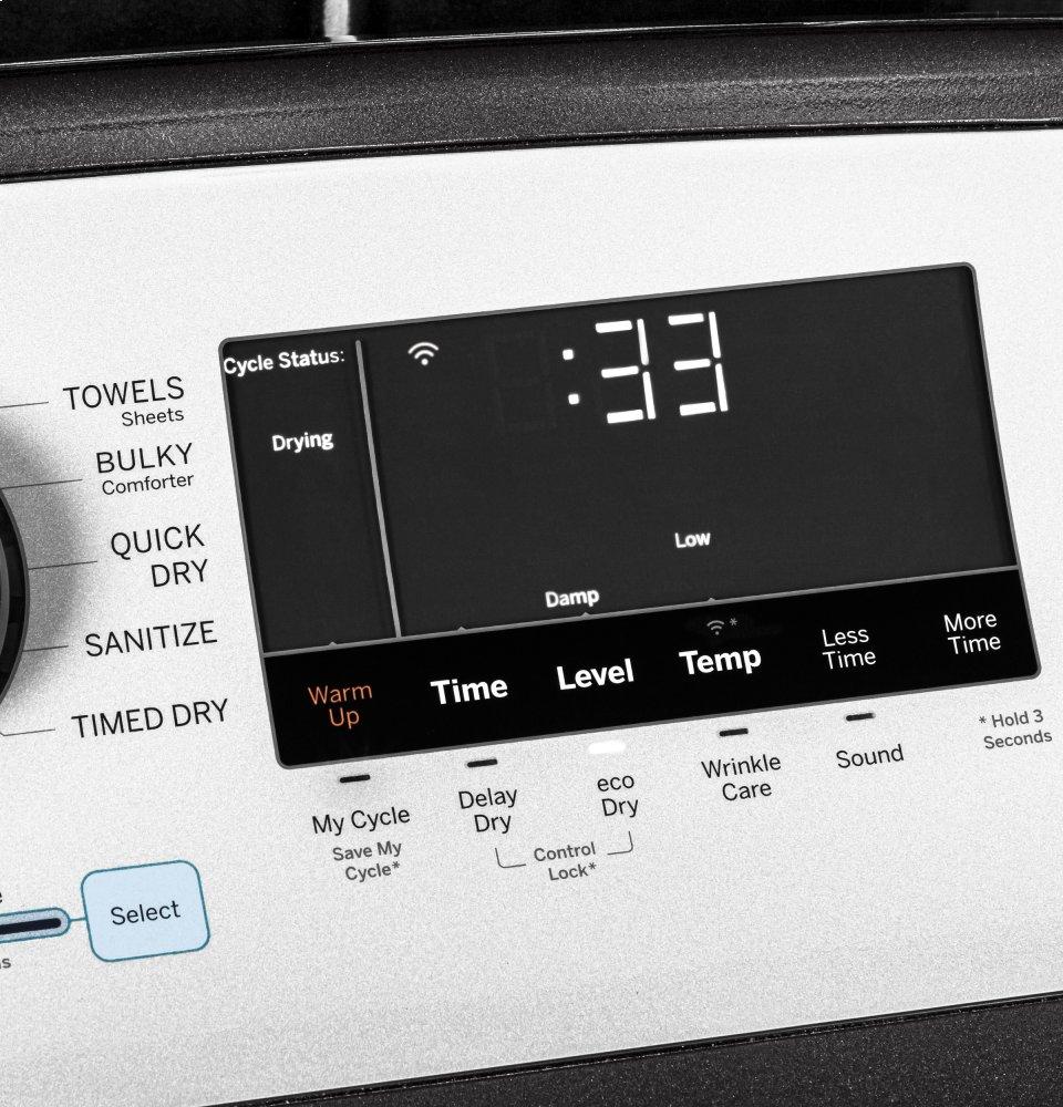 Ge Appliances GTD84GCPNDG Ge® 7.4 Cu. Ft. Capacity Smart Aluminized Alloy Drum Gas Dryer With Sanitize Cycle And Sensor Dry