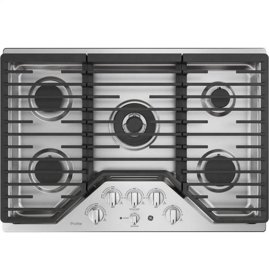 Ge Appliances PGP9030SLSS Ge Profile™ 30" Built-In Tri-Ring Gas Cooktop With 5 Burners And Included Extra-Large Integrated Griddle