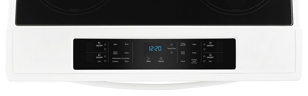 Whirlpool WEE510S0FW 4.8 Cu. Ft. Guided Electric Front Control Range With The Easy-Wipe Ceramic Glass Cooktop