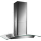 Broan EI5936SS Broan® 35-3/8-Inch X 25-5/8-Inch Convertible Curved Glass Canopy Island Range Hood, 500 Cfm, Stainle