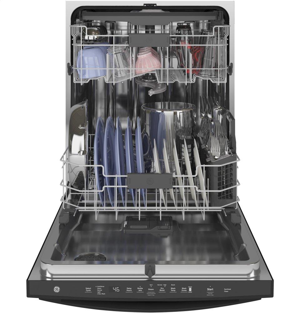 Ge Appliances GDT665SGNBB Ge® Top Control With Stainless Steel Interior Dishwasher With Sanitize Cycle & Dry Boost With Fan Assist