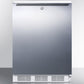 Summit CT66LWSSHH Freestanding Refrigerator-Freezer For General Purpose Use, With Dual Evaporator Cooling, Cycle Defrost, Lock, Ss Door, Horizontal Handle And White Cabinet