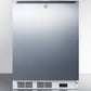 Summit ACF48WSSHHADA Built-In Undercounter Ada Compliant Frost-Free All-Freezer For General Purpose Use, With Digital Thermostat, White Cabinet, Stainless Steel Door, Horizontal Handle, And Lock