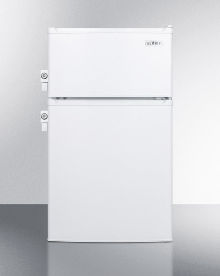 Summit CP351WLL Compact Energy Star Listed Two-Door Refrigerator-Freezer With Two Side Locks And Cycle Defrost Operation