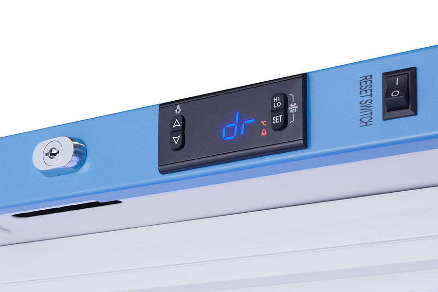 Summit ARG1PVDL2B Performance Series Pharma-Vac 1 Cu.Ft. Compact Glass Door All-Refrigerator For Vaccine Storage With Factory-Installed Data Logger And Hospital Grade Cord With 'Green Dot' Plug