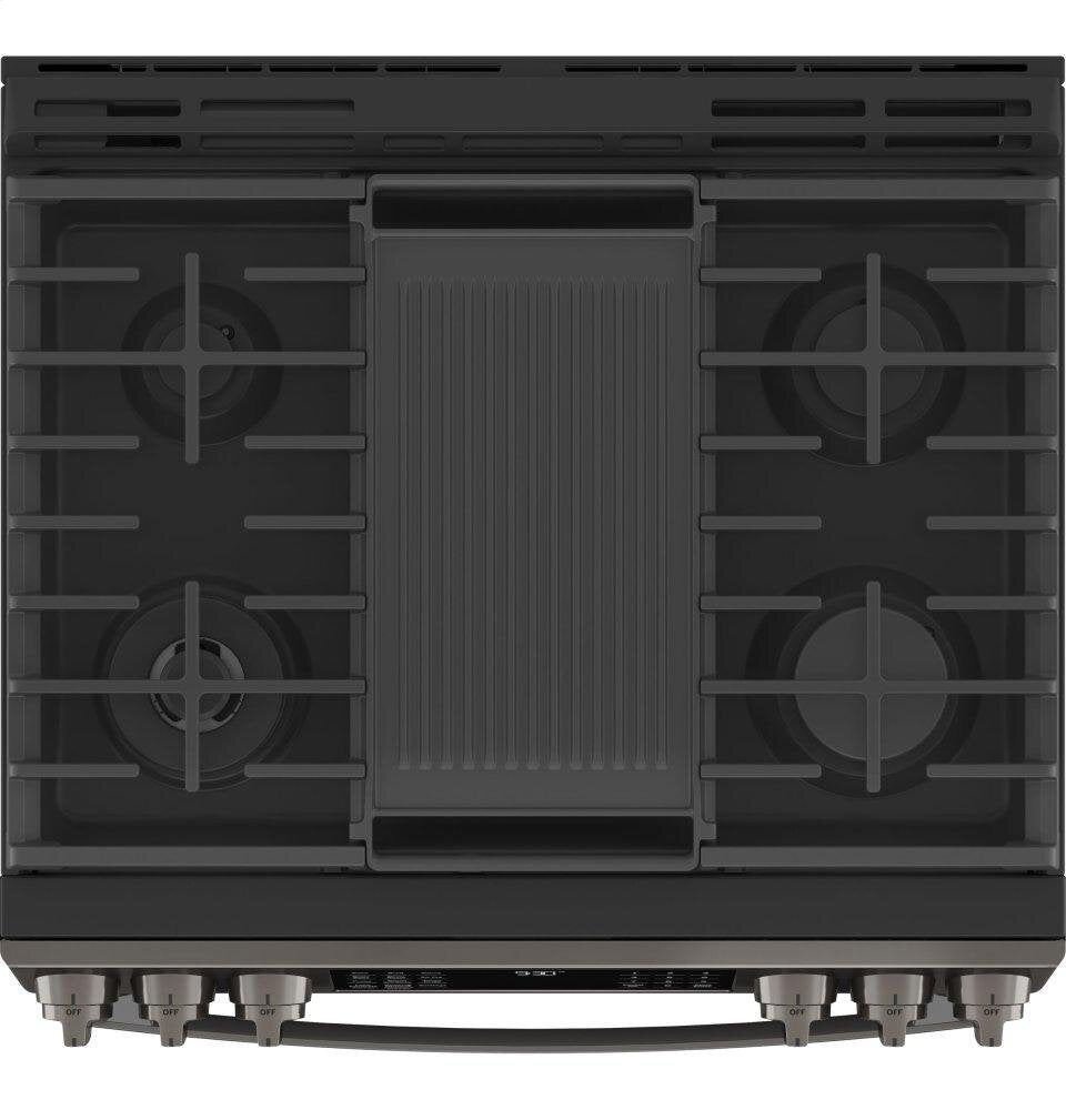 Ge Appliances PGS930BPTS Ge Profile™ 30" Smart Slide-In Front-Control Gas Range With No Preheat Air Fry