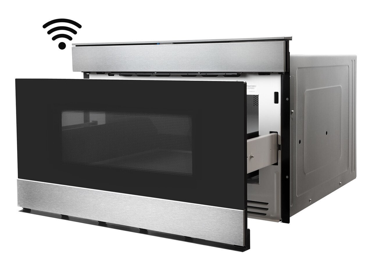 Sharp SMD2489ES 24 In. 1.2 Cu. Ft. 950W Sharp Stainless Steel Iot Easy Wave Open Microwave Drawer Oven
