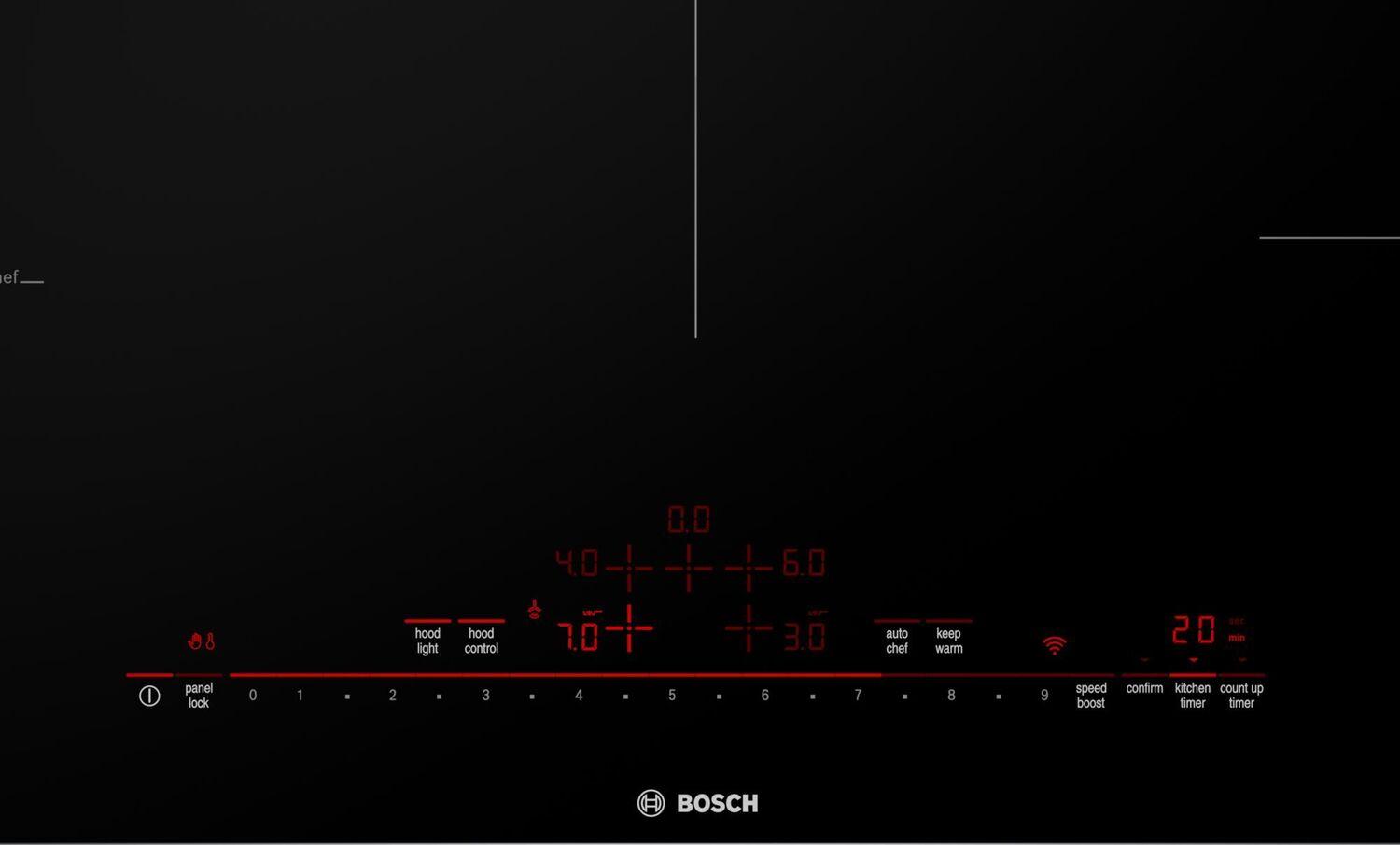 Bosch NIT8660UC 800 Series Induction Cooktop 36'' Black, Surface Mount Without Frame Nit8660Uc