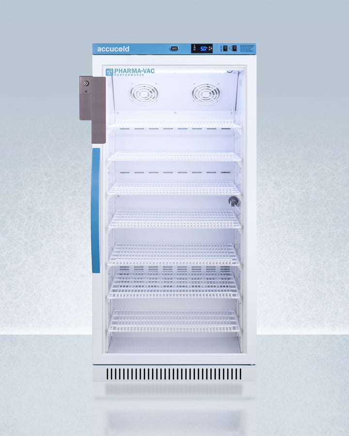 Summit ARG8PV Performance Series Pharma-Vac 8 Cu.Ft. Upright Glass Door Commercial All-Refrigerator For The Display And Refrigeration Of Vaccines