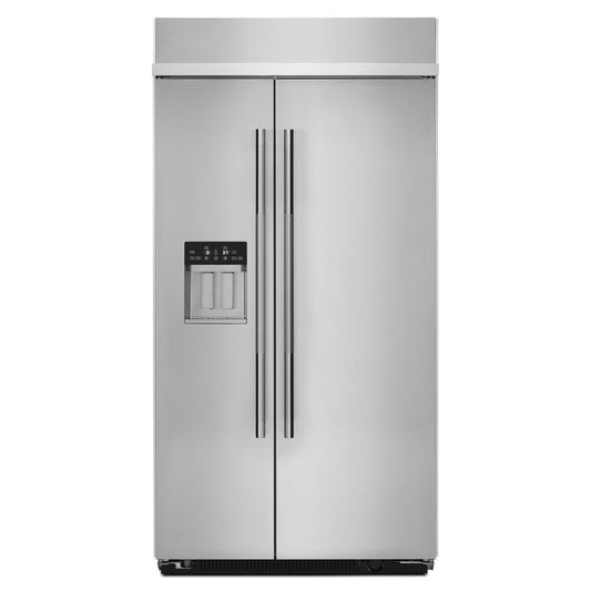 Jennair JBSS42E22L Rise™ 42" Built-In Side-By-Side Refrigerator With External Ice And Water Dispenser