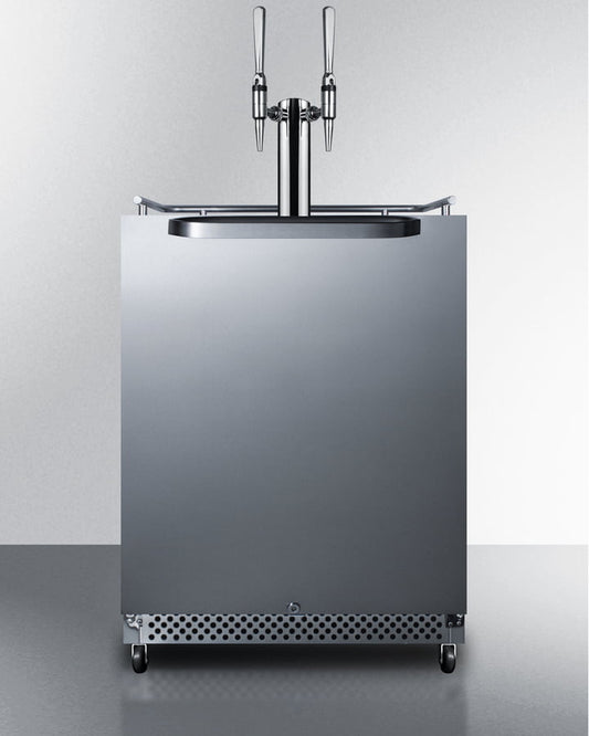 Summit SBC695OSNCFTWIN 24" Wide Built-In Outdoor Coffee Kegerator