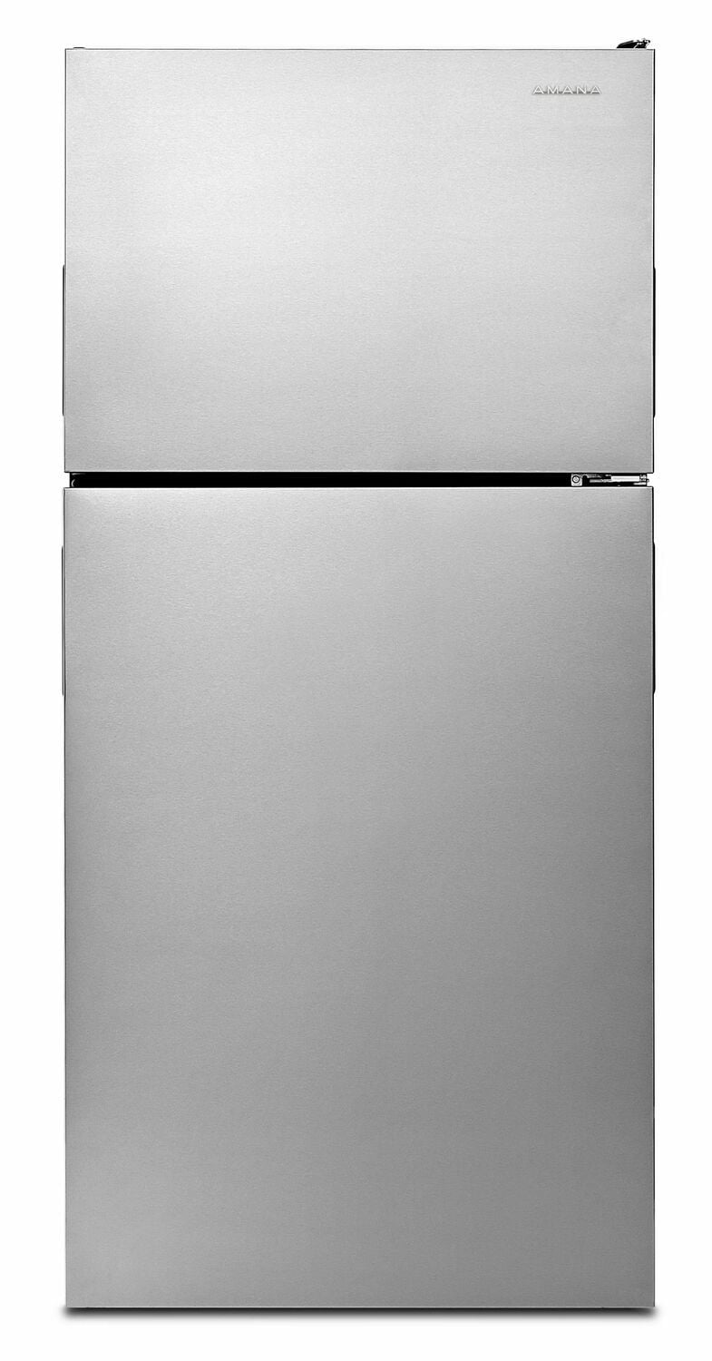 Amana ART308FFDM 30-Inch Wide Top-Freezer Refrigerator With Garden Fresh Crisper Bins - 18 Cu. Ft. - Monochromatic Stainless Steel