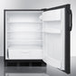 Summit FF6B7 Commercially Listed Freestanding All-Refrigerator For General Purpose Use, With Automatic Defrost Operation And Black Exterior