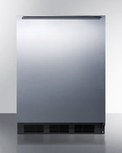 Summit CT66BBISSHHADA Built-In Undercounter Ada Compliant Refrigerator-Freezer For General Purpose Use, W/Dual Evaporator Cooling, Ss Door, Horizontal Handle, And Black Cabinet