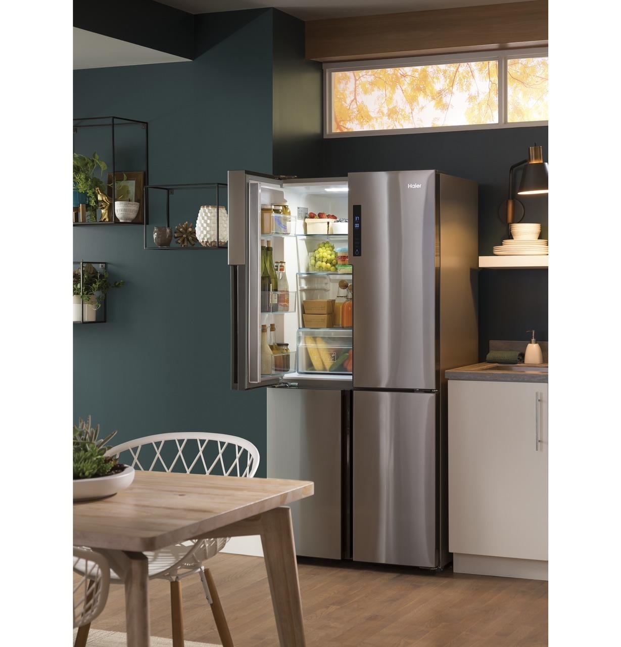 Haier QHE16HYPFS 16.4 Cu. Ft. Quad Door Refrigerator