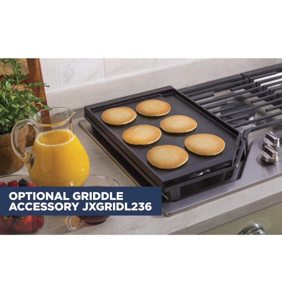 Ge Appliances PGP7036SLSS Ge Profile&#8482; 36" Built-In Gas Cooktop With Optional Extra-Large Cast Iron Griddle
