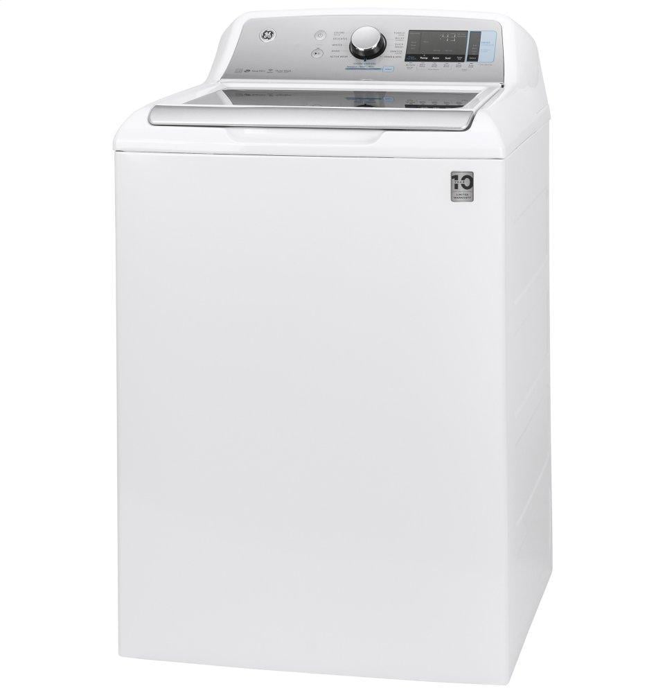 Ge Appliances GTW840CSNWS Ge® 5.2 Cu. Ft. Capacity Smart Washer With Sanitize W/Oxi And Smartdispense