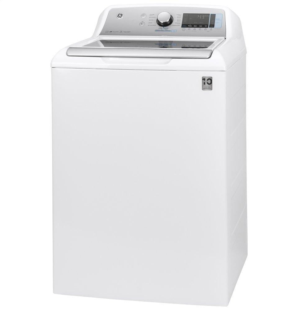 Ge Appliances GTW845CSNWS Ge® 5.0 Cu. Ft. Capacity Smart Washer With Sanitize W/Oxi And Smartdispense