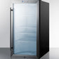Summit SCR486LBI Commercial Built-In Capable Beverage Merchandiser With Glass Door, Black Cabinet, Front Lock, And Digital Thermostat