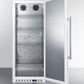 Summit FFAR12W 10.1 Cu.Ft. Commercial All-Refrigerator With Stainless Steel Interior, White Exterior, Digital Thermostat, Lock, And Automatic Defrost Operation