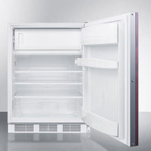 Summit CT66LWBIIFADA Built-In Undercounter Ada Compliant Refrigerator-Freezer For General Purpose Use, Cycle Defrost W/Dual Evaporators, Panel-Ready Door, Lock, And White Cabinet