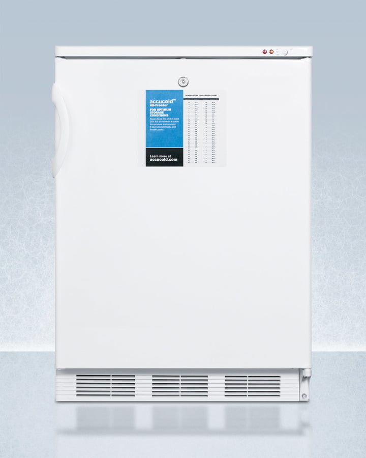 Summit VT65MLPRO 24" Wide -25 C All-Freezer For Freestanding Use, Manual Defrost With A Lock And Probe Hole For User-Installed Monitoring Equipment