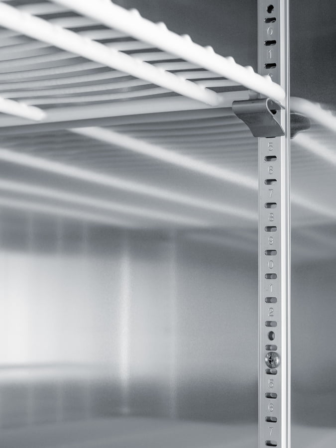 Summit SCR49SSG 49 Cu.Ft. Commercial Reach-In Refrigerator In Complete Stainless Steel With Glass Doors