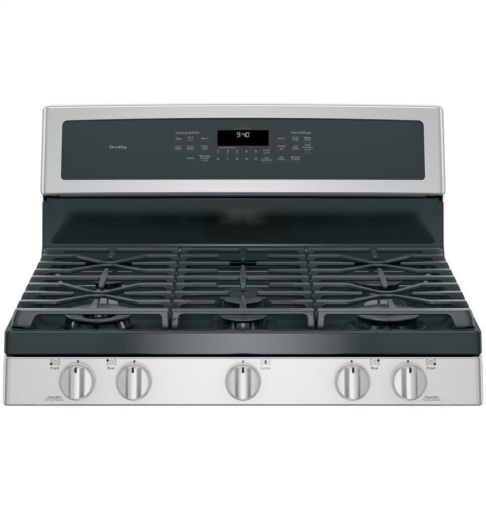 Ge Appliances P2B940SEJSS Ge Profile™ 30" Smart Dual-Fuel Free-Standing Convection Range With Warming Drawer