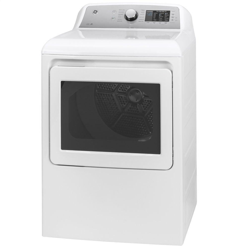 Ge Appliances GTD72EBSNWS Ge® 7.4 Cu. Ft. Capacity Aluminized Alloy Drum Electric Dryer With Sanitize Cycle And Sensor Dry