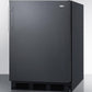 Summit FF63BBI Built-In Undercounter All-Refrigerator For Residential Use, Auto Defrost With Black Exterior