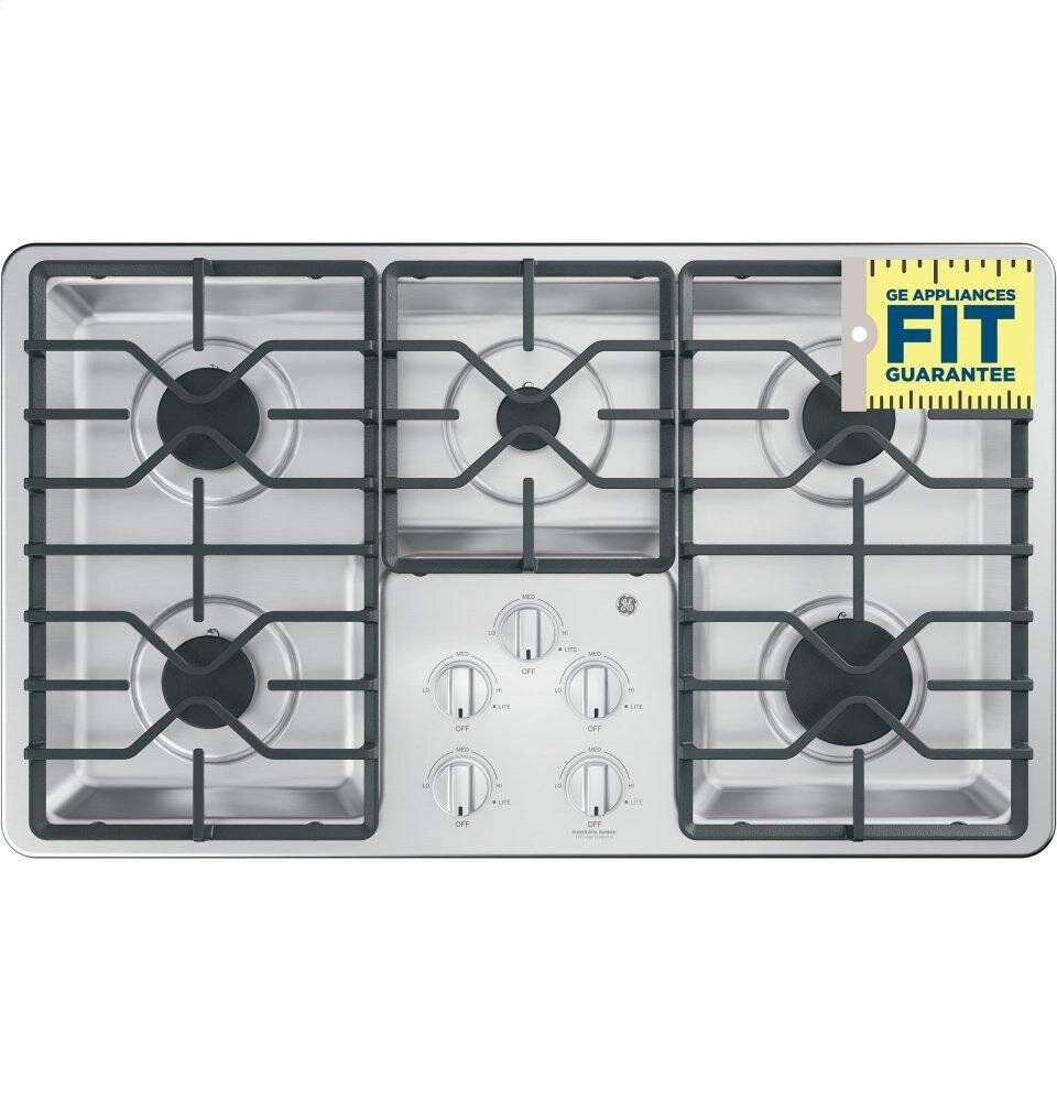Ge Appliances JGP3036SLSS Ge® 36" Built-In Gas Cooktop With Dishwasher-Safe Grates