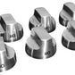 Whirlpool W10231704 Cooktop Burner Control Knob Kit, Stainless Steel