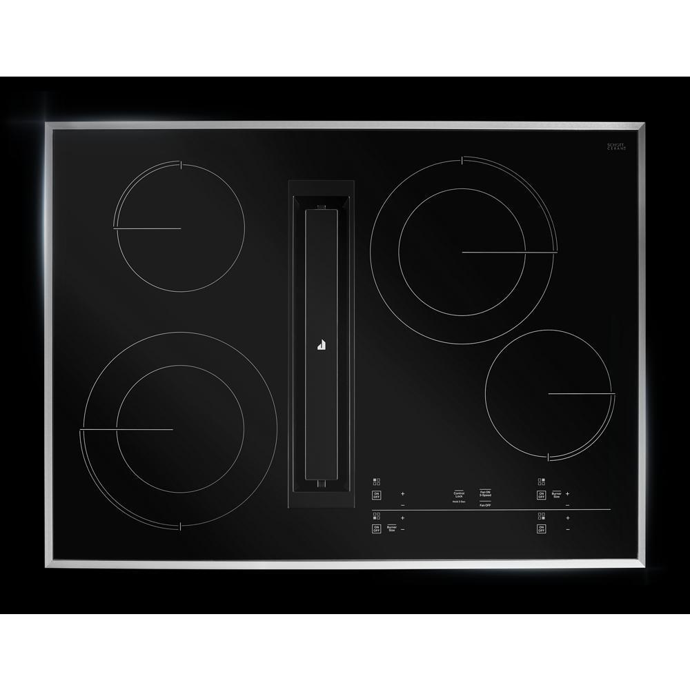 Jennair JED4430KS 30" Lustre Trim Electric Radiant Downdraft Cooktop With Tap Touch Controls