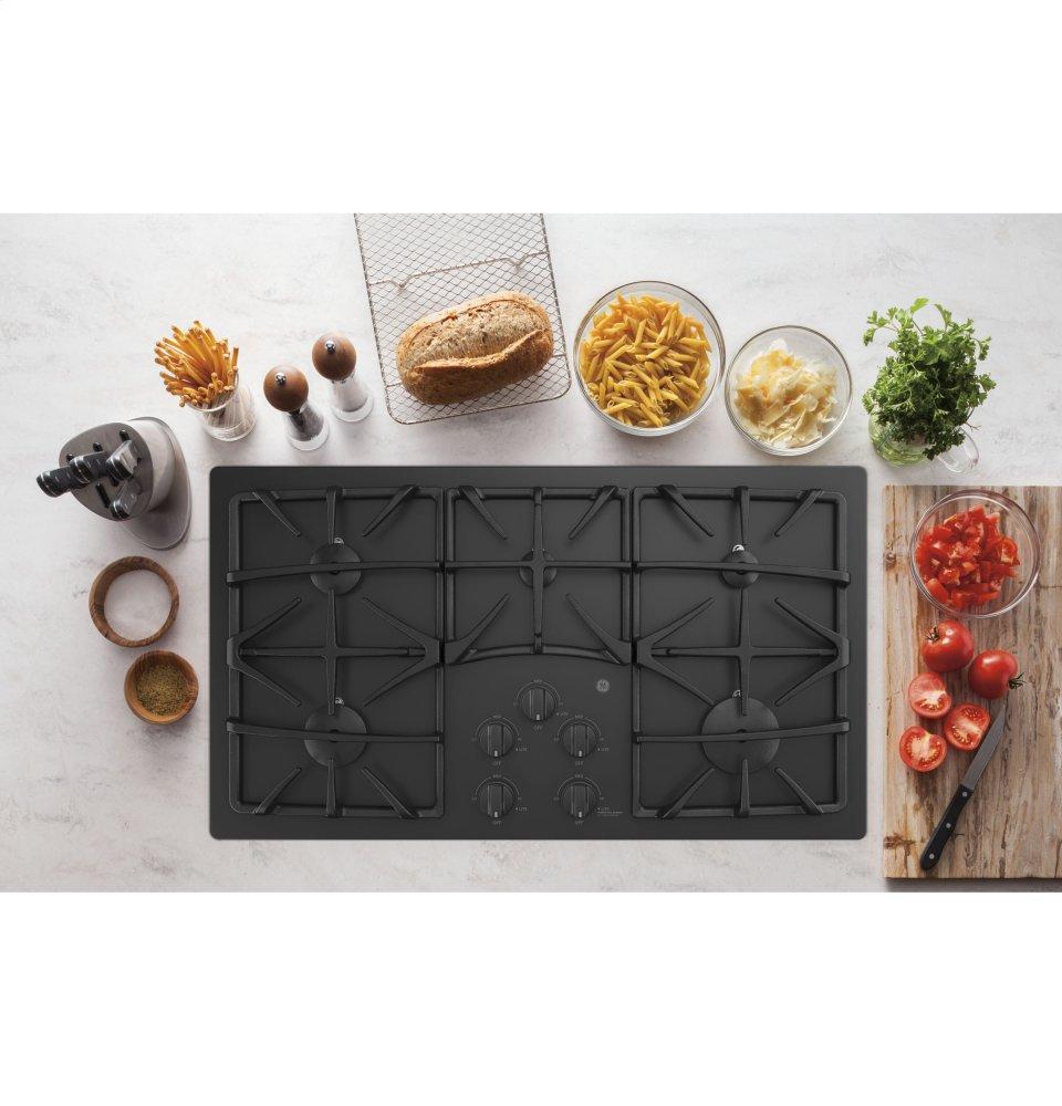 Ge Appliances JGP5536DLBB Ge® 36" Built-In Gas On Glass Cooktop With 5 Burners And Dishwasher Safe Grates