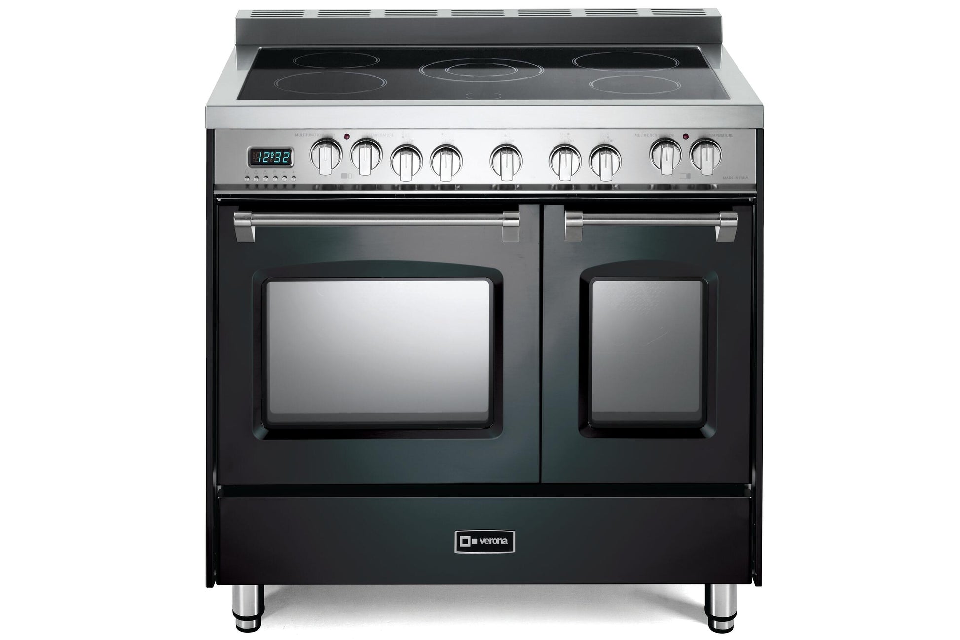 Verona VPFSEE365DE Prestige 36" Electric Glass Top Double Oven Range - Matte Black