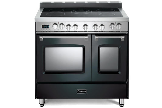 Verona VPFSEE365DE Prestige 36" Electric Glass Top Double Oven Range - Matte Black