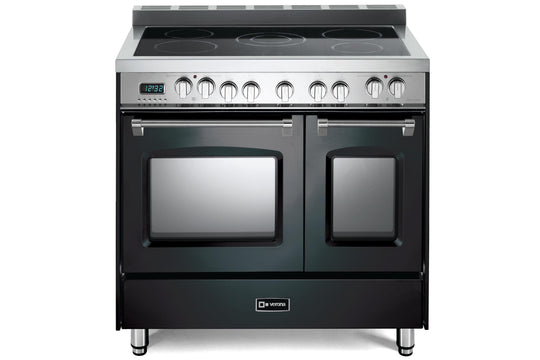 Verona VPFSEE365DE Prestige 36" Electric Glass Top Double Oven Range - Matte Black