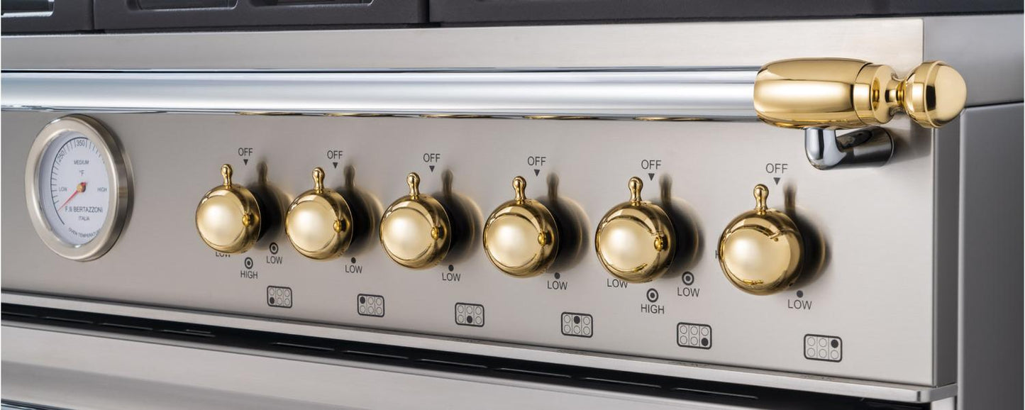 Bertazzoni DSHERTKHGO Gold Decor Knob Set For Range And Hood Gold