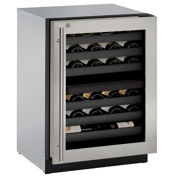 U-Line U3024ZWCS13B 3024Zwc 24" Dual-Zone Wine Refrigerator With Stainless Frame Finish And Right-Hand Hinge Door Swing (115 V/60 Hz Volts /60 Hz Hz)