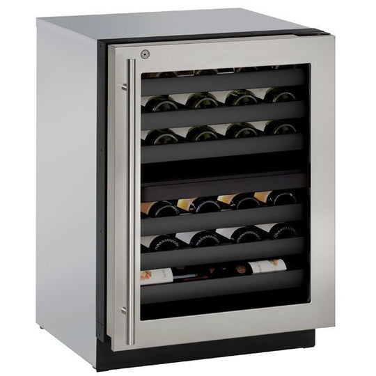 U-Line U3024ZWCS13B 3024Zwc 24" Dual-Zone Wine Refrigerator With Stainless Frame Finish And Right-Hand Hinge Door Swing (115 V/60 Hz Volts /60 Hz Hz)